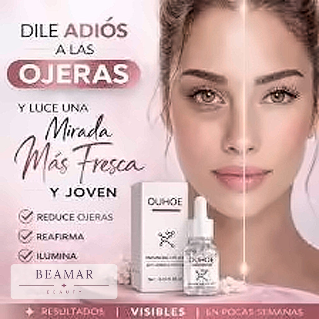 Sérum antiojeras para el contorno de ojos, creado para cuidar la delicada piel de la mirada y suavizar los signos de fatiga y envejecimiento